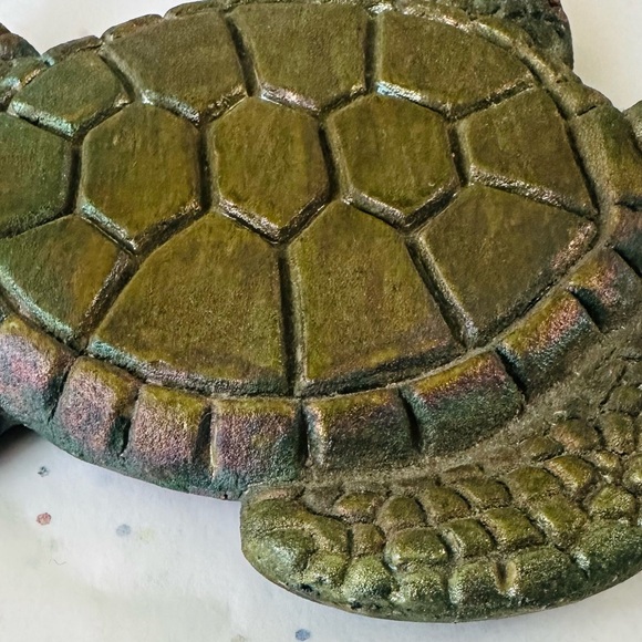 ONE Ben Diller Raku Pottery 5" Sea Turtle Handmade Figurine Sculpture Hawaii - Picture 6 of 8
